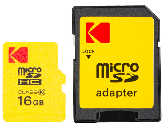 Carte Mémoire microSDHC Kodak Extra Performance, 16Gb, Classe 10, Avec Adaptateur EKMSDM16GHC10CJ
