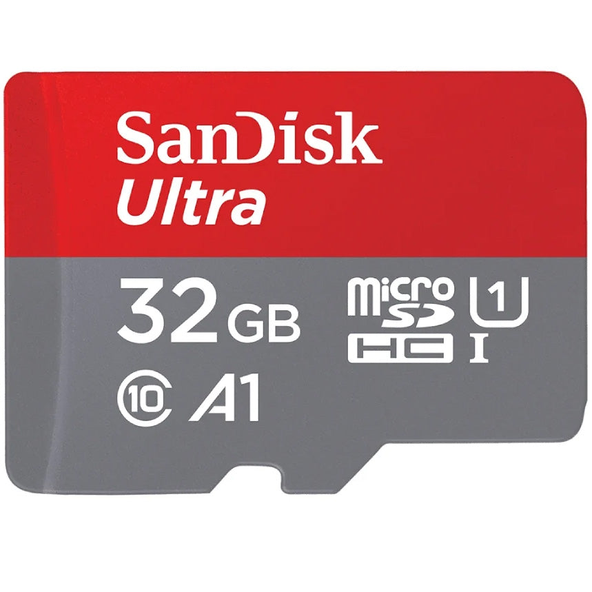Carte mémoire microSDHC SanDisk Ultra Android A1, 32Go, Classe 10 / UHS-1 U1, Avec Adaptateur SDSQUA4-032G-GN6MA