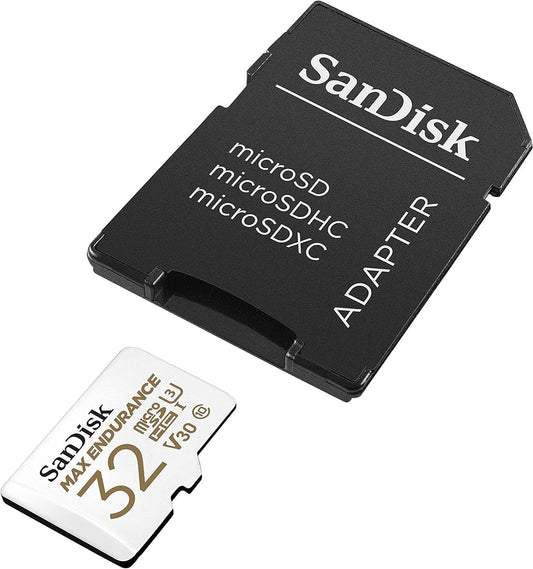 Carte mémoire microSDHC SanDisk MAX Endurance, 32Gb, Classe 10 / UHS-1 U3, Avec Adaptateur SDSQQVR-032G-GN6IA