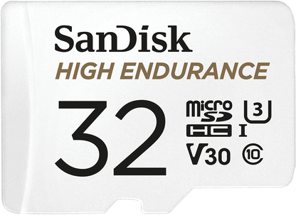 Carte Mémoire microSDHC SanDisk High Endurance, 32Go, Classe 10 / UHS-1 U3, Avec Adaptateur SDSQQNR-032G-GN6IA