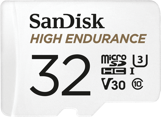 Carte Mémoire microSDHC SanDisk High Endurance, 32Go, Classe 10 / UHS-1 U3, Avec Adaptateur SDSQQNR-032G-GN6IA