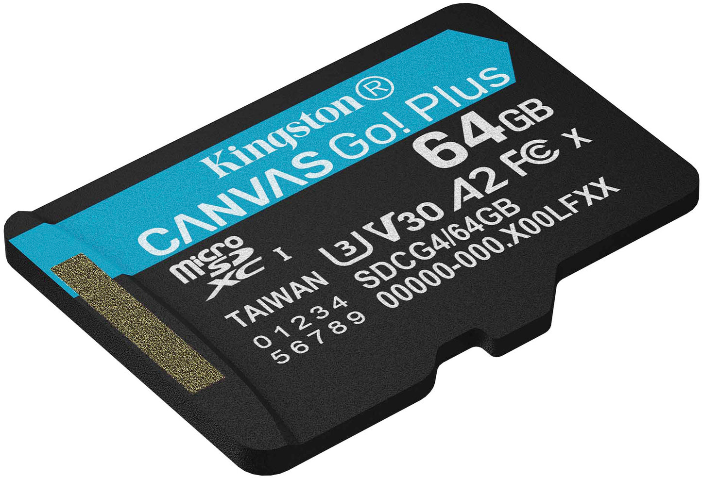 Carte mémoire microSDXC Kingston Canvas Go Plus Android A2, 64Gb, Classe 10 / UHS-1 U3 SDCG4/64GBSP