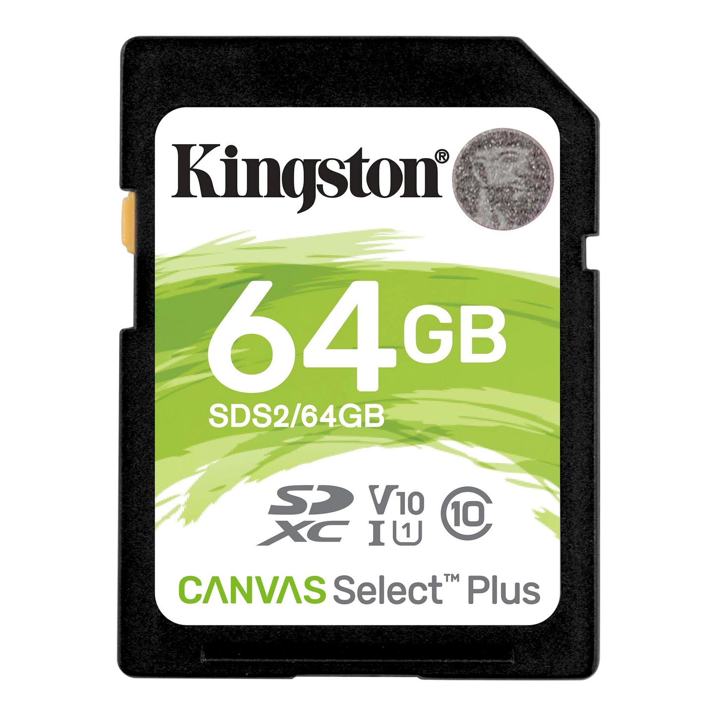 Carte mémoire SDXC Kingston Canvas Select Plus 100R, 64 Go, Classe 10 / UHS-1 U1 SDS2/64Go 