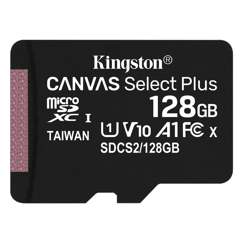 Carte mémoire Kingston Canvas Select Plus, 128 Go, Classe 10 / UHS-1 U1 SDCS2/128GBSP microSDXC