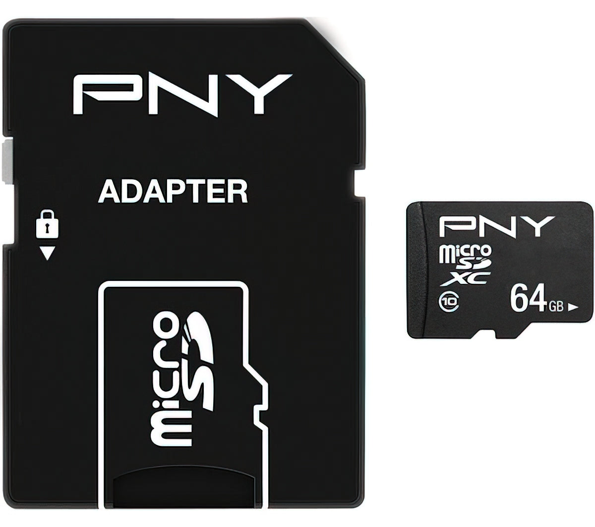 Carte mémoire microSDXC PNY Performance Plus, 64Gb, Classe 10, Avec Adaptateur P-SDU64G10PPL-GE