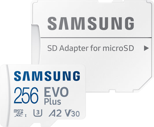 Carte mémoire microSDXC Samsung Evo Plus, 256 Go, Classe 10 / UHS-1 U3, avec adaptateur MB-MC256SA/EU MB-MC256SA/EU 