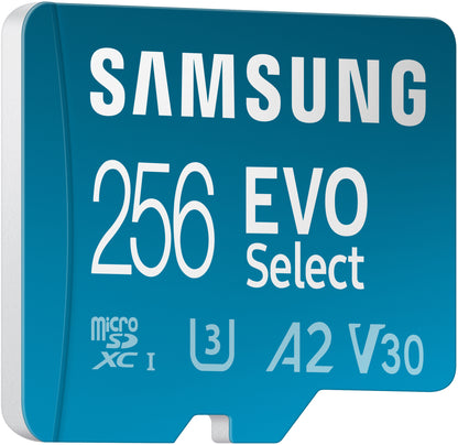 Carte mémoire microSDXC Samsung Evo Select Plus, 256 Go, Classe 10 / UHS-1 U3, avec adaptateur MB-ME256KA/AM MB-ME256KA/AM 