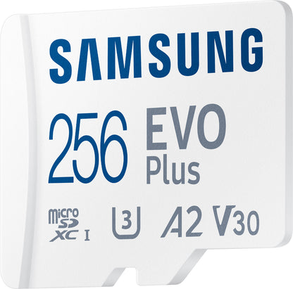 Carte mémoire Samsung Evo Plus microSDXC, 256 Go, Classe 10 / UHS-1 U3, avec adaptateur MB-MC256KA/EU MB-MC256KA/EU