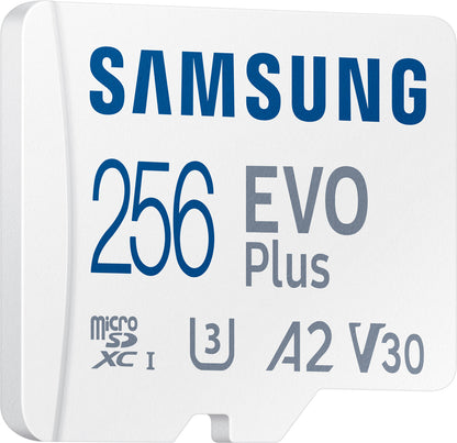 Carte mémoire Samsung Evo Plus microSDXC, 256 Go, Classe 10 / UHS-1 U3, avec adaptateur MB-MC256KA/EU MB-MC256KA/EU