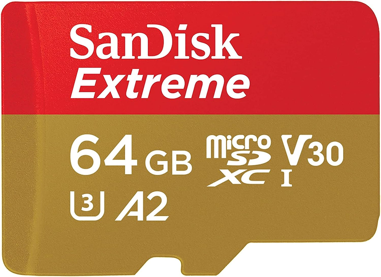 Carte mémoire SanDisk Extreme microSDXC, 64 Go, Classe 10 / UHS-1 U3 SDSQXAH-064G-GN6MN 