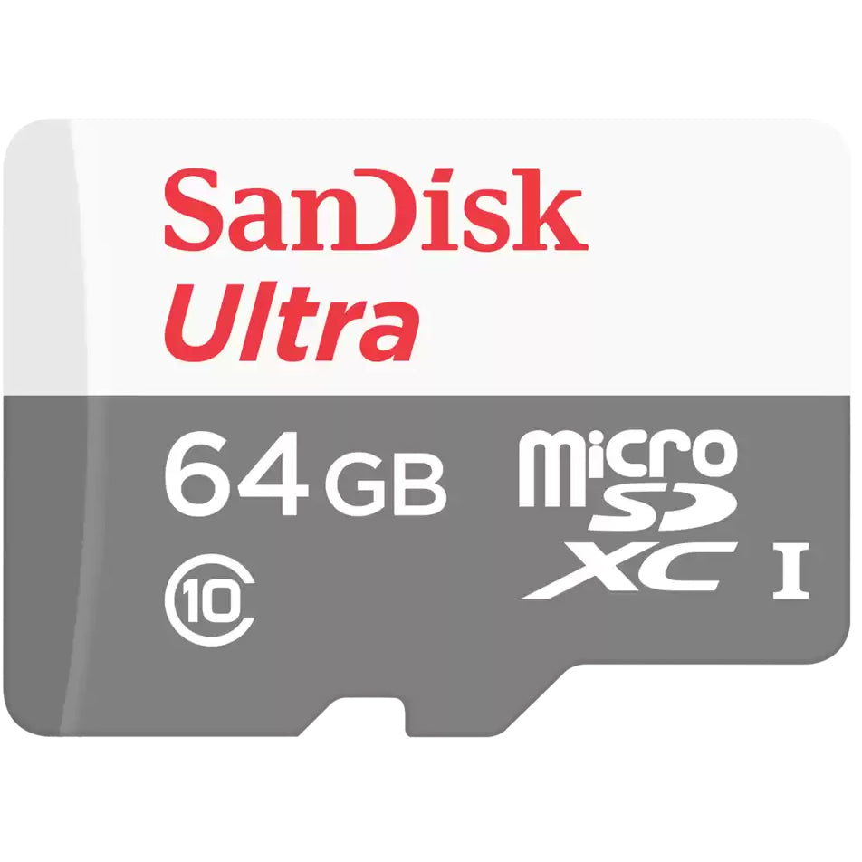 Carte mémoire microSDXC SanDisk Ultra, 64Go, Classe 10, Avec Adaptateur SDSQUNR-064G-GN3MA