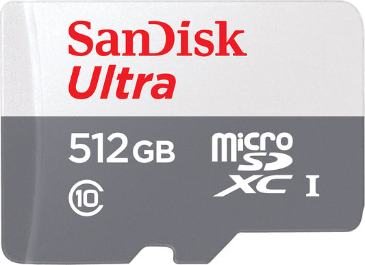 SanDisk Ultra microSDXC Memory Card, 512Gb, Class 10 SDSQUNR-512G-GN3MN
