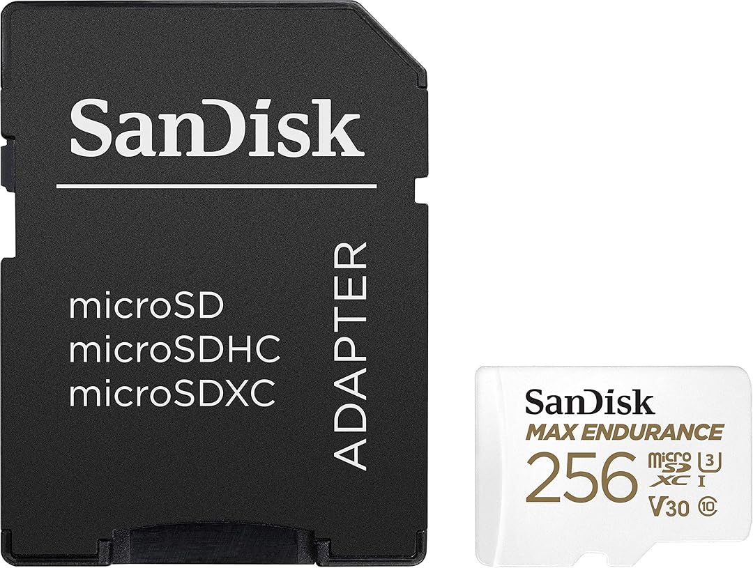Carte mémoire microSDXC SanDisk MAX Endurance, 256Gb, Classe 10 / UHS-1 U3, Avec Adaptateur SDSQQVR-256G-GN6IA
