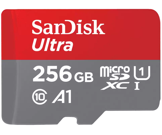 Carte mémoire microSDXC SanDisk Ultra Android A1, 256 Go, Classe 10 / UHS-1 U1 SDSQUAC-256G-GN6MN