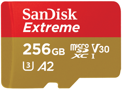 Carte mémoire microSDXC SanDisk Extreme, 256Gb, Classe 10 / UHS-1 U3 SDSQXAV-256G-GN6MN