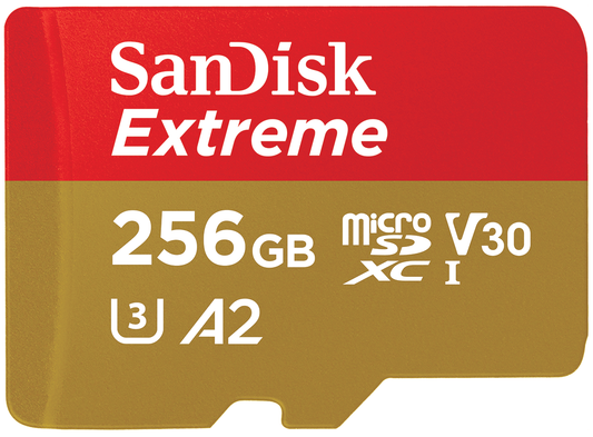 Carte mémoire microSDXC SanDisk Extreme, 256Gb, Classe 10 / UHS-1 U3 SDSQXAV-256G-GN6MN
