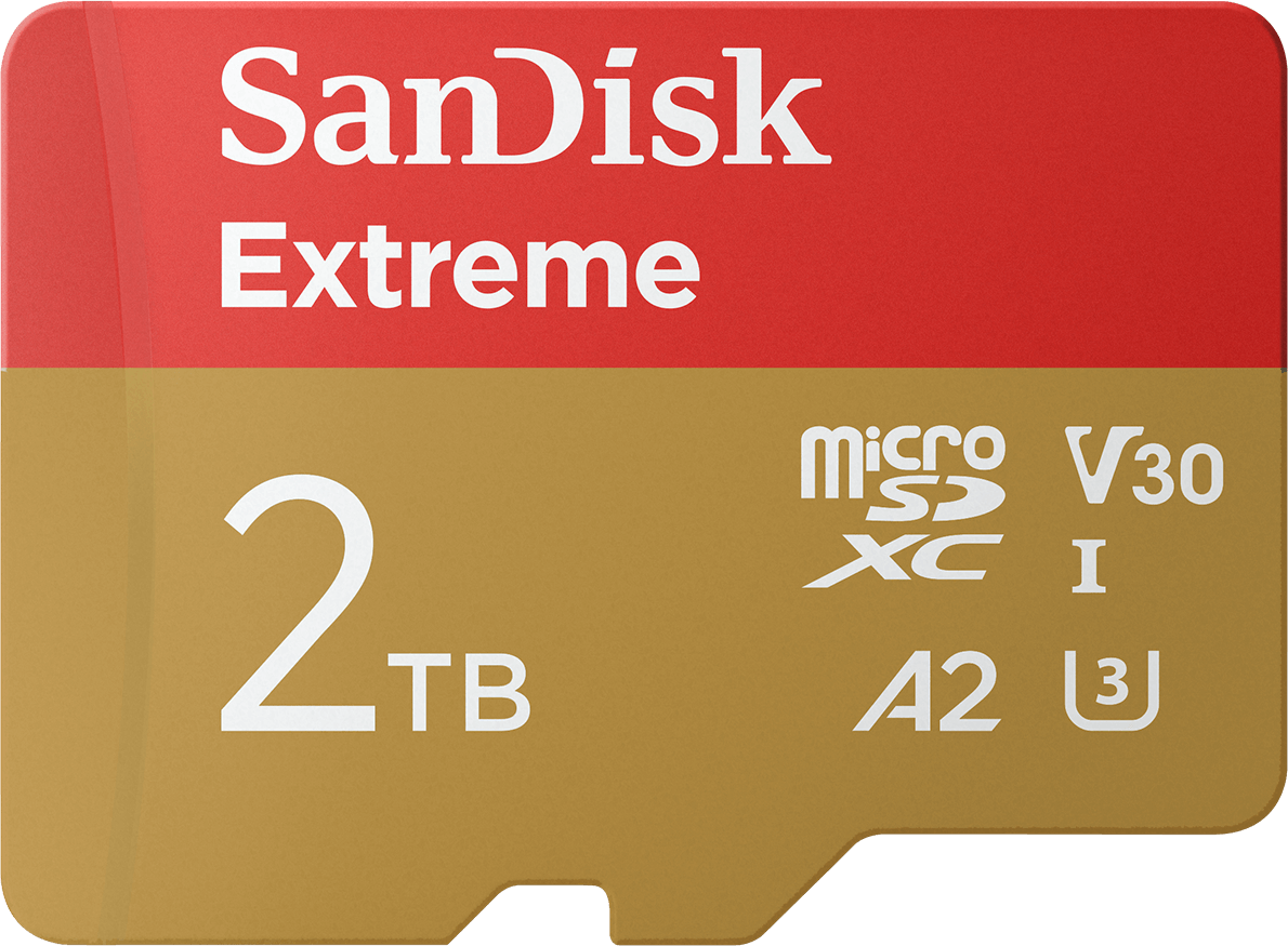 Carte Mémoire microSDXC SanDisk Extreme, 2TB, Classe 10 / UHS-1 U3 SDSQXAV-2T00-GN6MN