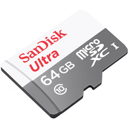 Carte mémoire microSDXC SanDisk Ultra, 64Go, Classe 10, Avec Adaptateur SDSQUNR-064G-GN3MA