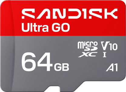 Carte Mémoire microSDXC SanDisk Ultra GO Android A1, 64Go, Classe 10 / UHS-1 U1 SDSQUGN-064G-GN6MN
