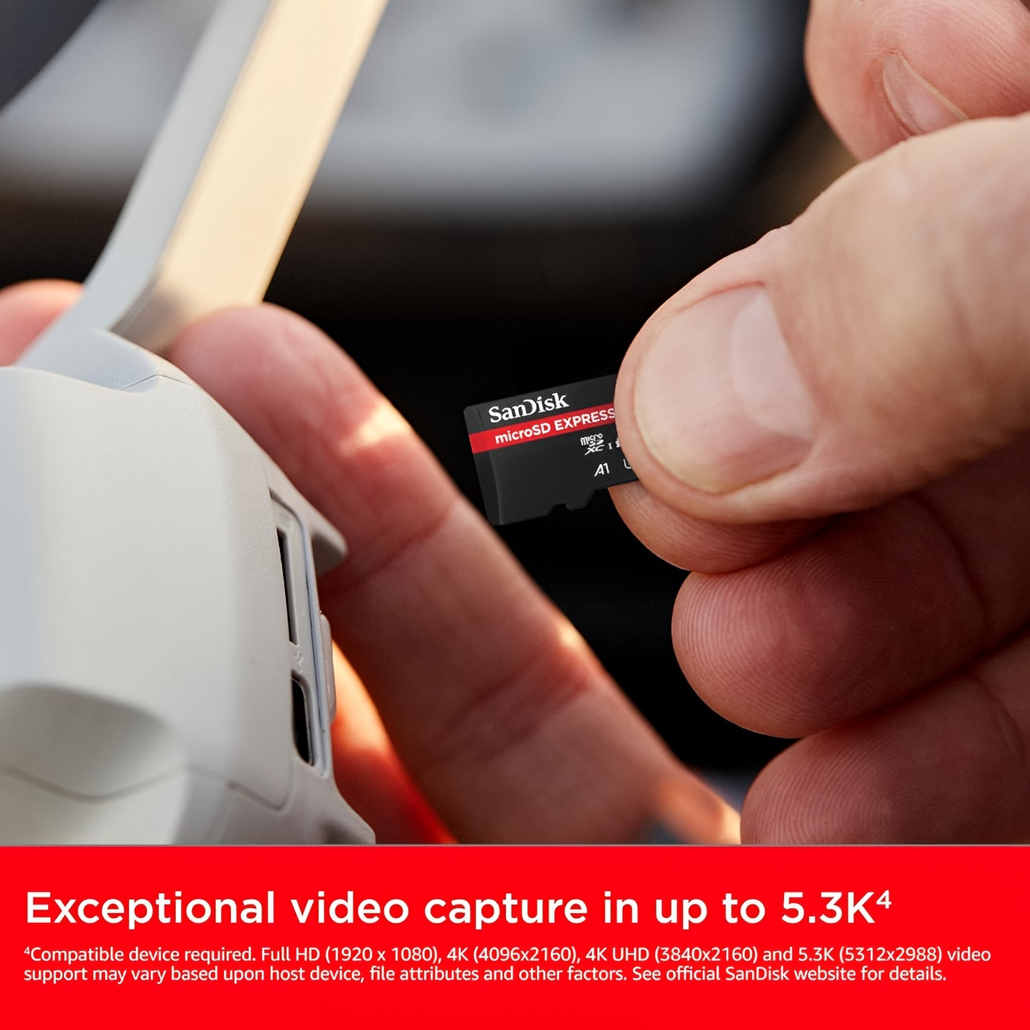 Carte mémoire microSDXC SanDisk Express, 512 Go, Classe 10 / UHS-1 U3 SDSQXFN-512G-GN4NN
