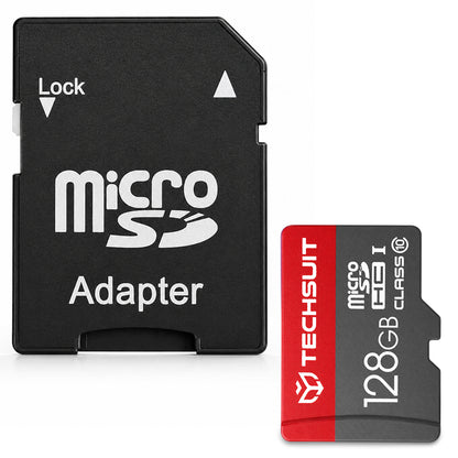 Carte Mémoire microSDXC Techsuit THCM26, 128Gb, Classe 10, Avec Adaptateur