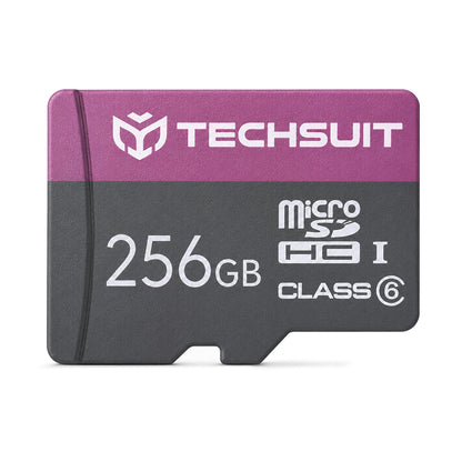 Carte Mémoire microSDXC Techsuit THCM27, 256Gb, Classe 6, Avec Adaptateur
