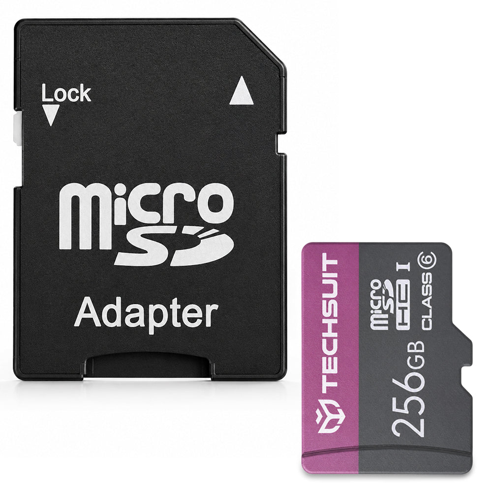 Carte Mémoire microSDXC Techsuit THCM27, 256Gb, Classe 6, Avec Adaptateur