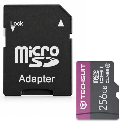 Carte Mémoire microSDXC Techsuit THCM27, 256Gb, Classe 6, Avec Adaptateur