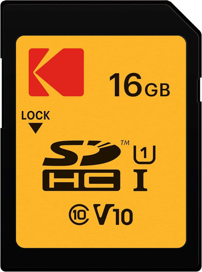 Carte mémoire SDHC Kodak Premium Performance, 16Gb, Classe 10 / UHS-1 U1 EKMSD16GHC10K