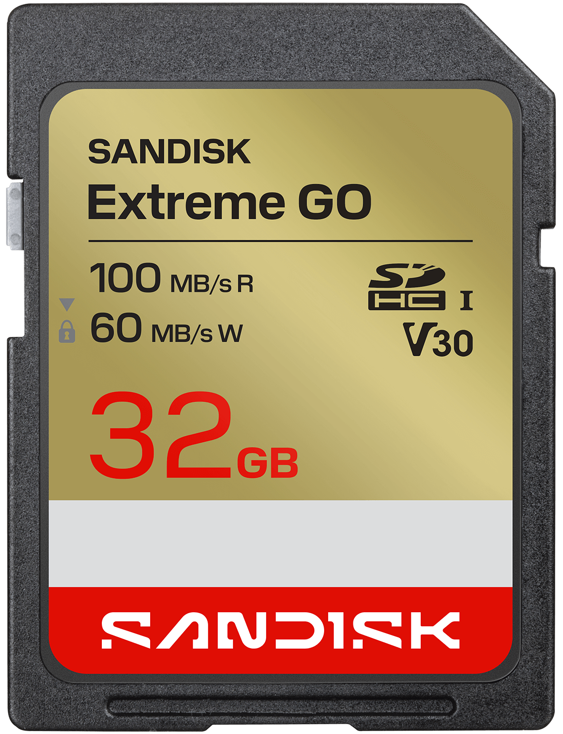 Carte Mémoire SDHC SanDisk Extreme Go, 32Gb, Classe 10 / UHS-1 U1 SDSDXGN-032G-GNCIN