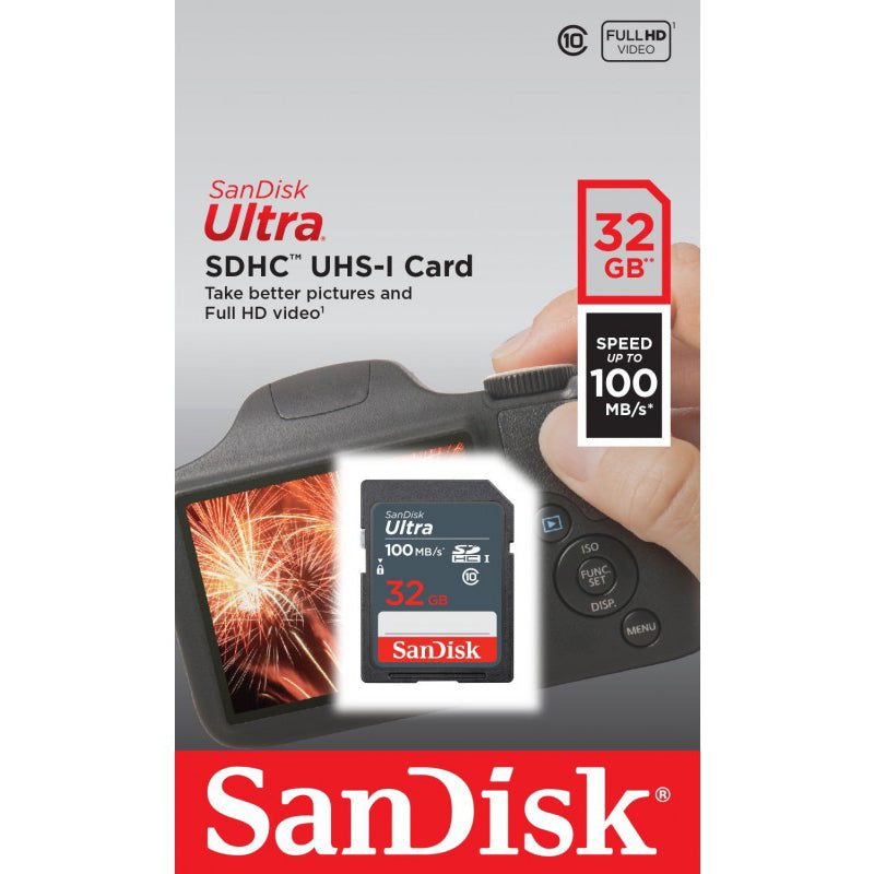 Carte mémoire SDHC SanDisk Ultra, 32Go, Classe 10 SDSDUNR-032G-GN3IN
