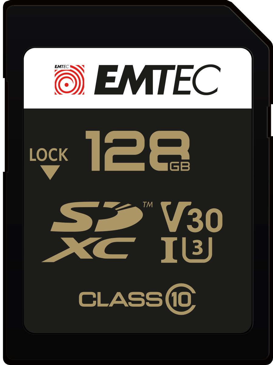 Carte mémoire SDXC Emtec SpeedIn Pro, 128Gb, Classe 10 / UHS-1 U3 ECMSD128GXC10SP