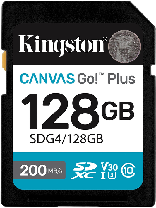 Carte Mémoire SDXC Kingston Canvas Go Plus, 128Go, Classe 10 / UHS-1 U3 SDG4/128GB