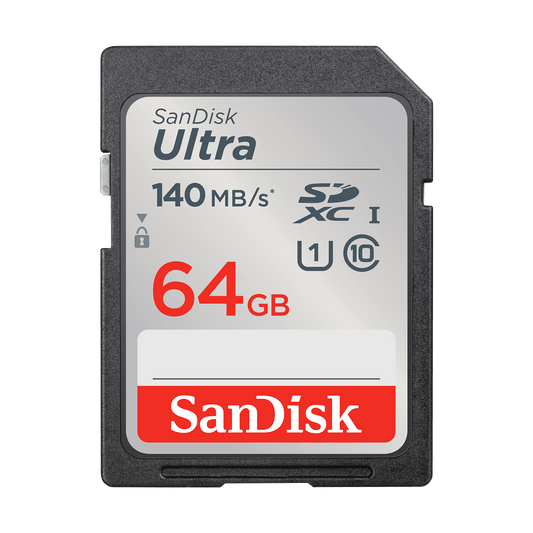 Carte mémoire SDXC SanDisk Ultra, 64Gb, Classe 10 / UHS-1 U1 SDSDUNB-064G-GN6IN