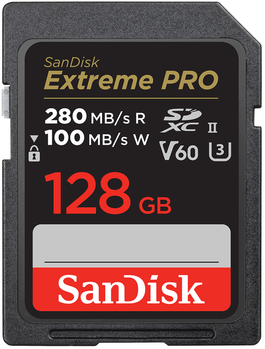 Carte Mémoire SDXC SanDisk Extreme Pro, 128Go, Classe 10 / UHS-2 U3 SDSDXEP-128G-GN4IN