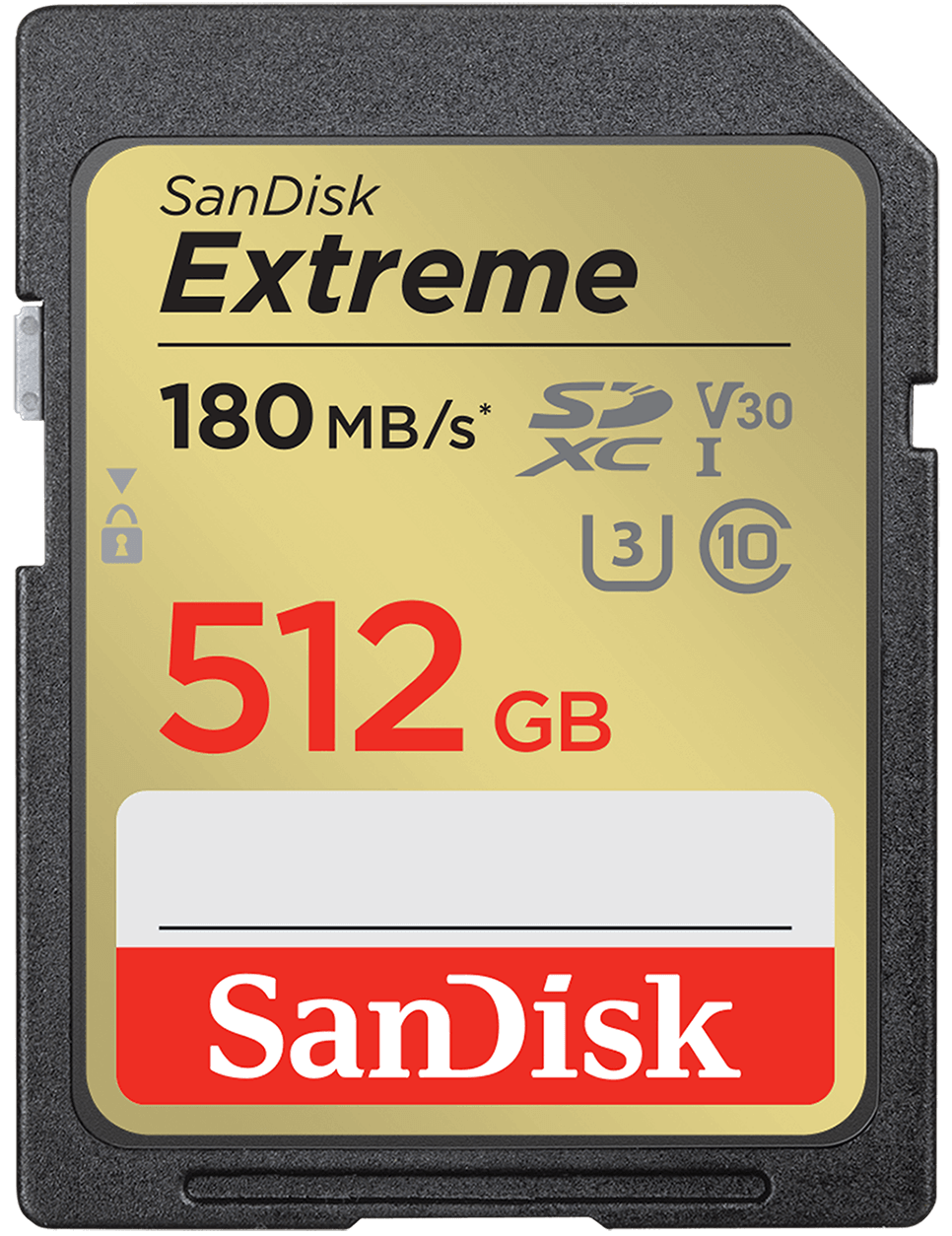 Carte Mémoire SDXC SanDisk Extreme, 512Gb, Classe 10 / UHS-1 U3 SDSDXVV-512G-GNCIN