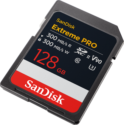 Carte Mémoire SDXC SanDisk Extreme Pro, 128Go, Classe 10 / UHS-2 U3 SDSDXDM-128G-GN4IN