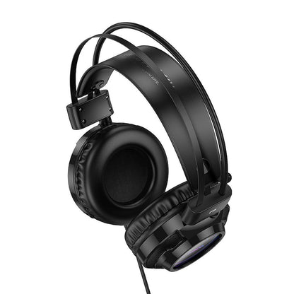 Casque Gaming 3,5 mm HOCO W110, RGB, Noir