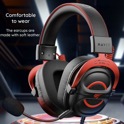 Casque Gaming 3.5mm HAVIT H2002E Pro, 2m, Noir