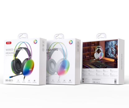 Casque Gaming 3,5 mm XO Design GE11, RGB, Blanc