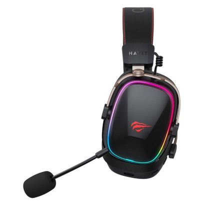 HAVIT H2039BG Wireless Gaming Headphones, RGB, BT / Wi-Fi / Wired, Black Ochre