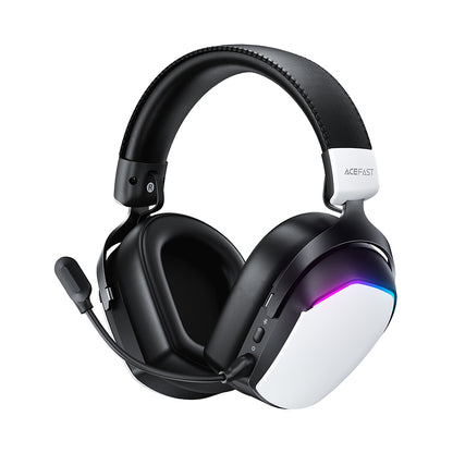 Casque Gaming Sans Fil Acefast H11, RGB, BT / Wi-Fi / Filaire, Blanc