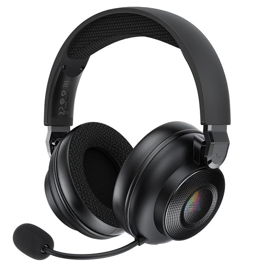 Casque Gaming Sans Fil Acefast H15, RGB, BT / Wi-FI / Filaire, Noir
