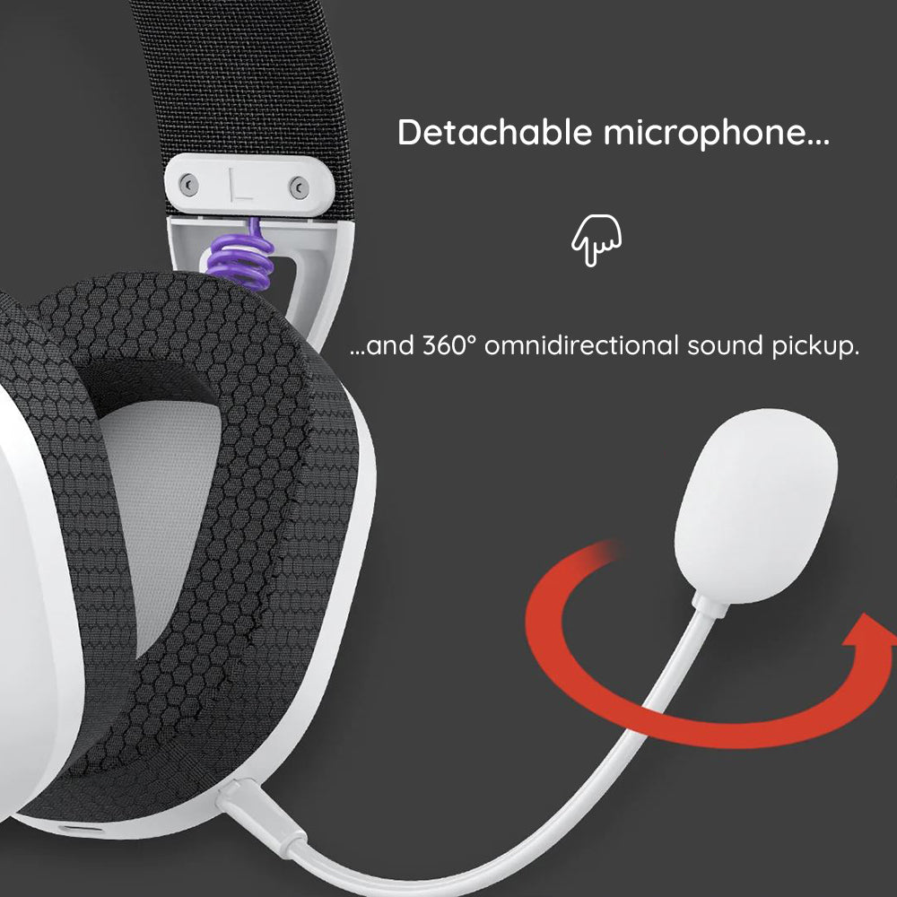 Wireless Gaming Headphones HAVIT Fuxi-H3, BT / Wi-Fi / Wired, Gray