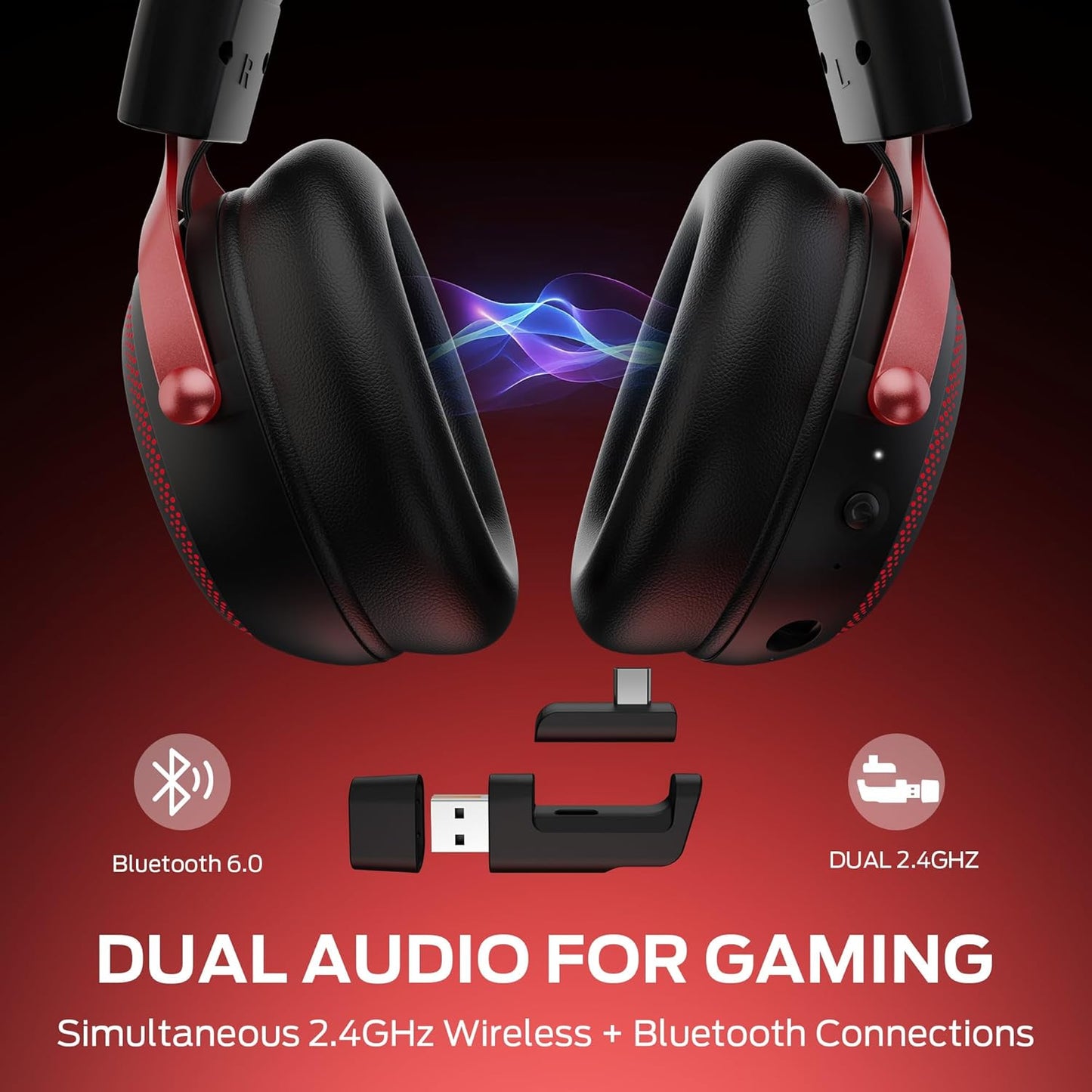 Casque Gaming Sans Fil Monster Mission 350, BT / Wi-Fi / Filaire, Noir