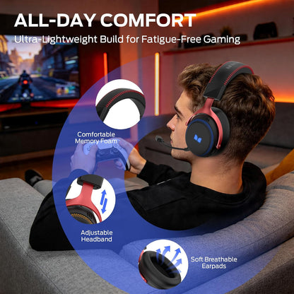 Casque Gaming Sans Fil Monster Mission 350, BT / Wi-Fi / Filaire, Noir