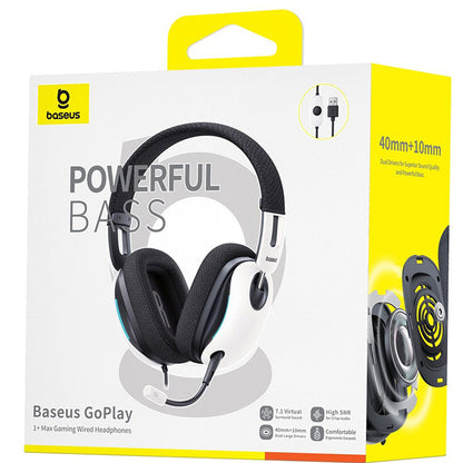 Baseus GoPlay 1+ Max USB-A Headphones, White A00181003213-00