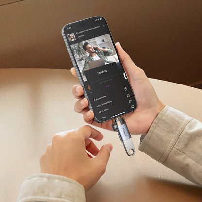 Lecteur de carte Lightning McDodo OT-7850, USB-A (OTG) - microSD, Noir