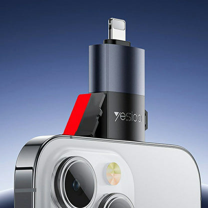 Lecteur de carte Lightning Yesido GS38, microSD, Gris, Reconditionné