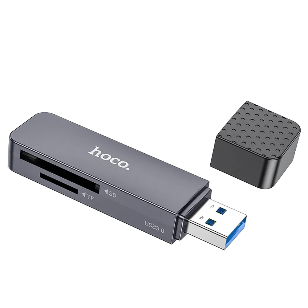 Lecteur de carte USB 3.0 HOCO HB45, SD - microSD, Gris